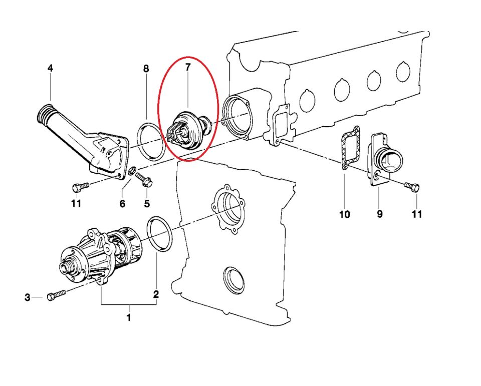 BMW 3-5 SERİSİ TERMOSTAT 88.87 CEL E30.E36.E34.M40.M50.M52 BEHR/MAHLE