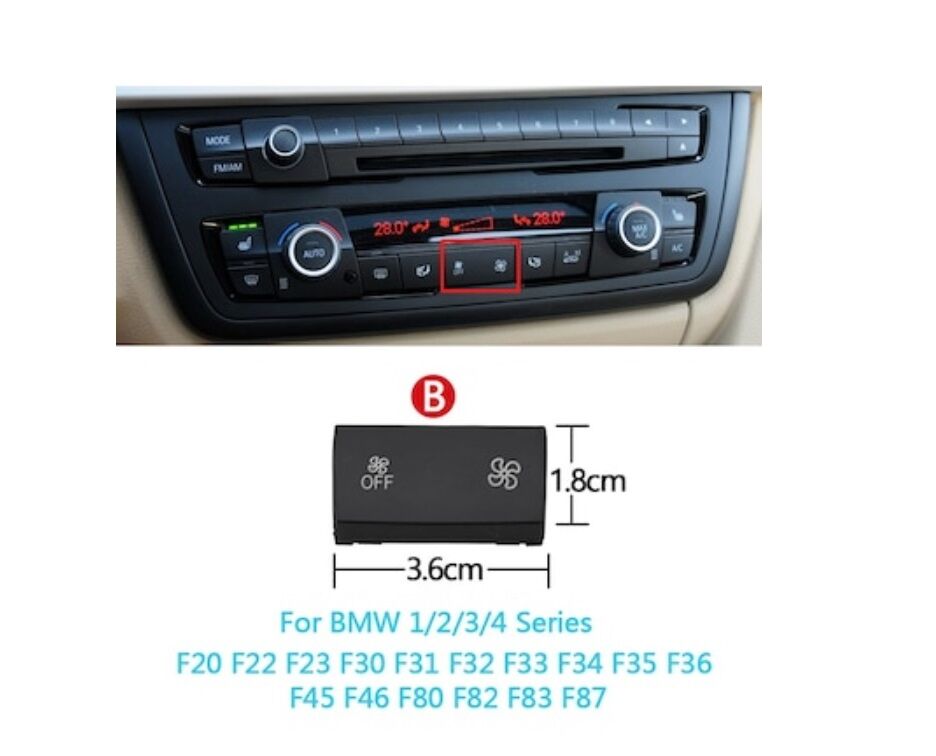 BMW 3-4 SERİSİ KLİMA TUŞU DÜĞMESİ PERVANE F30.F36.F32 YAN SANAYİ