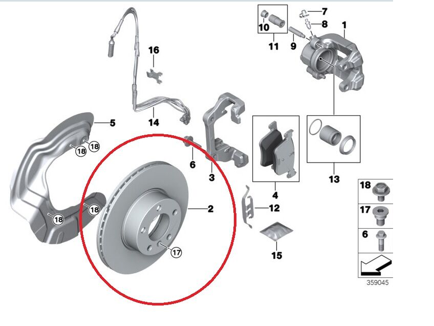 BMW 3 SERİSİ ÖN FREN AYNASI TAKIM F20.F30.E90.E92 FEBİ
