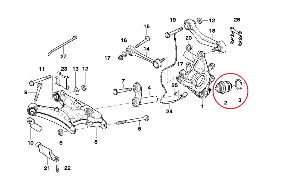 BMW 5 SERİSİ ARKA TAŞIYICI YAĞLI BURÇ E39.E60 LEMFÖRDER