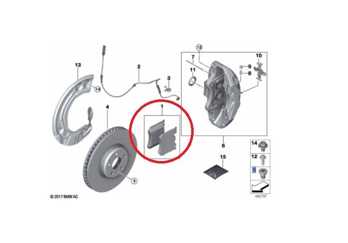BMW 3 - 5 - 7 SERİSİ ÖN FREN BALATASI G30.G20.G12 ORJİNAL