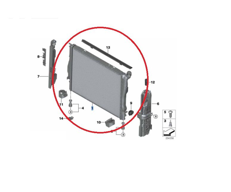 BMW 3 SERİSİ SU RADYATÖRÜ - OTOMATİK - E87.E90.E92.X1 YAN SANAYİ