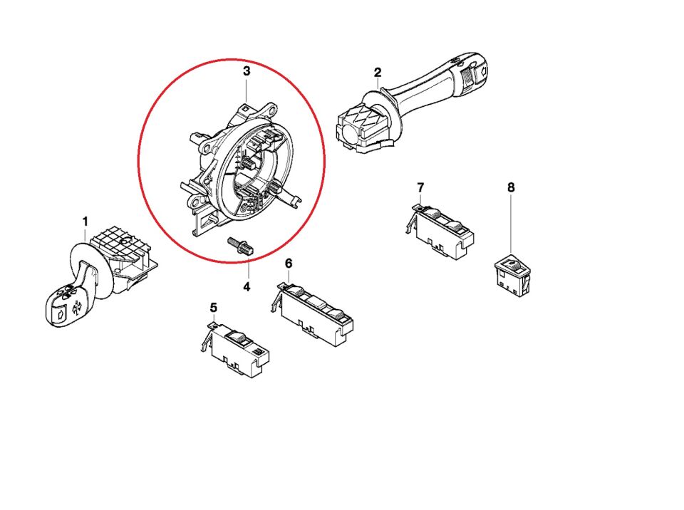 BMW 3-5 SERİSİ DİREKSİYON AIR-BAG HALKASI E46.E38.E39.X5.X3 YAN SANAYİ