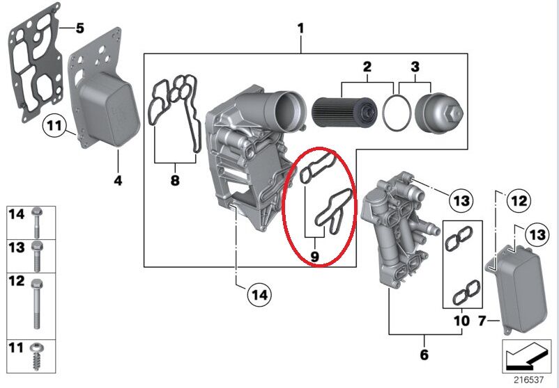 BMW 3-5 SERİSİ YAĞ HAZNE CONTASI F10.F20.E90 ELRİNG
