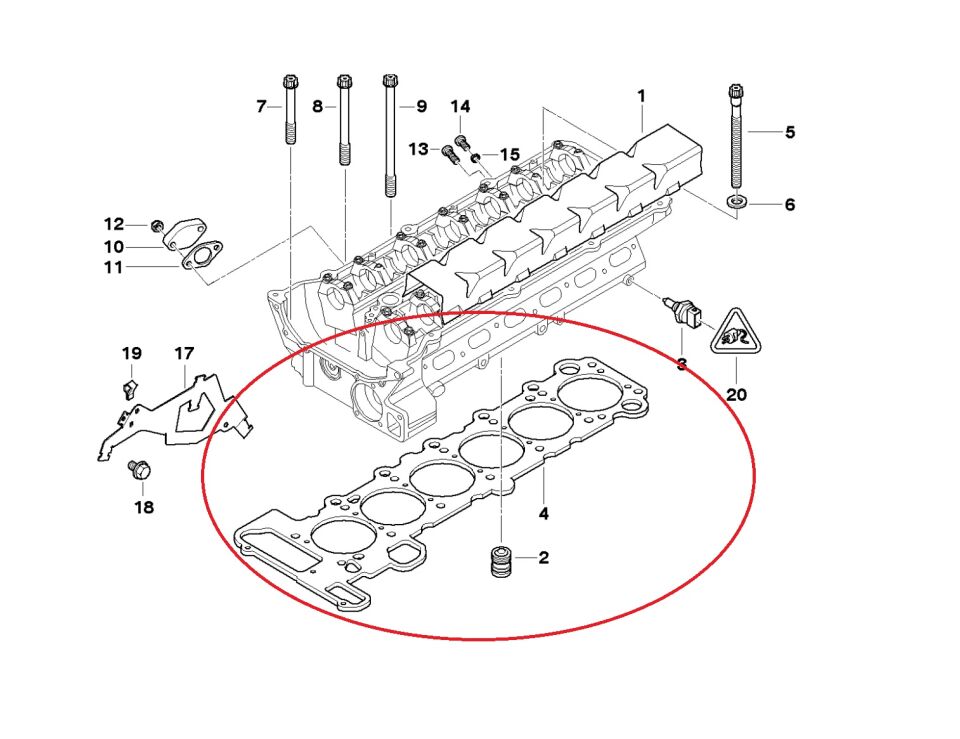 BMW 3-5 SERİSİ SİLİNDİR KAPAK CONTASI E46.E39.E60.M54.84,00 ELRİNG