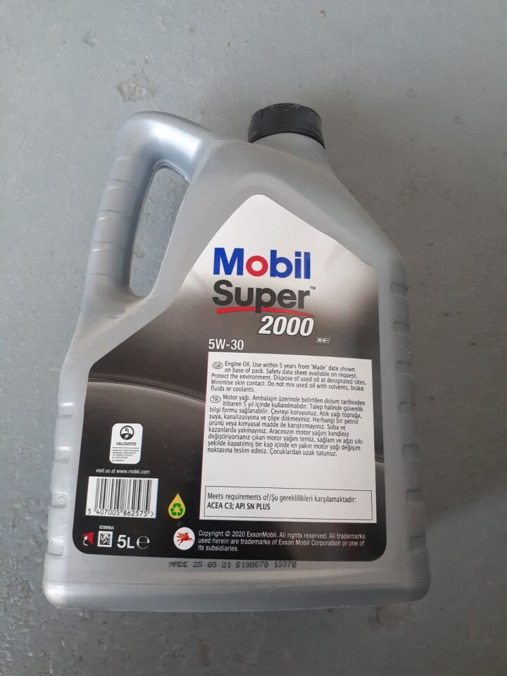 YAĞ MOTOR YAĞI SUPER 2000 5W30 5 LİTRE BÜTÜN ARAÇLAR MOBİL