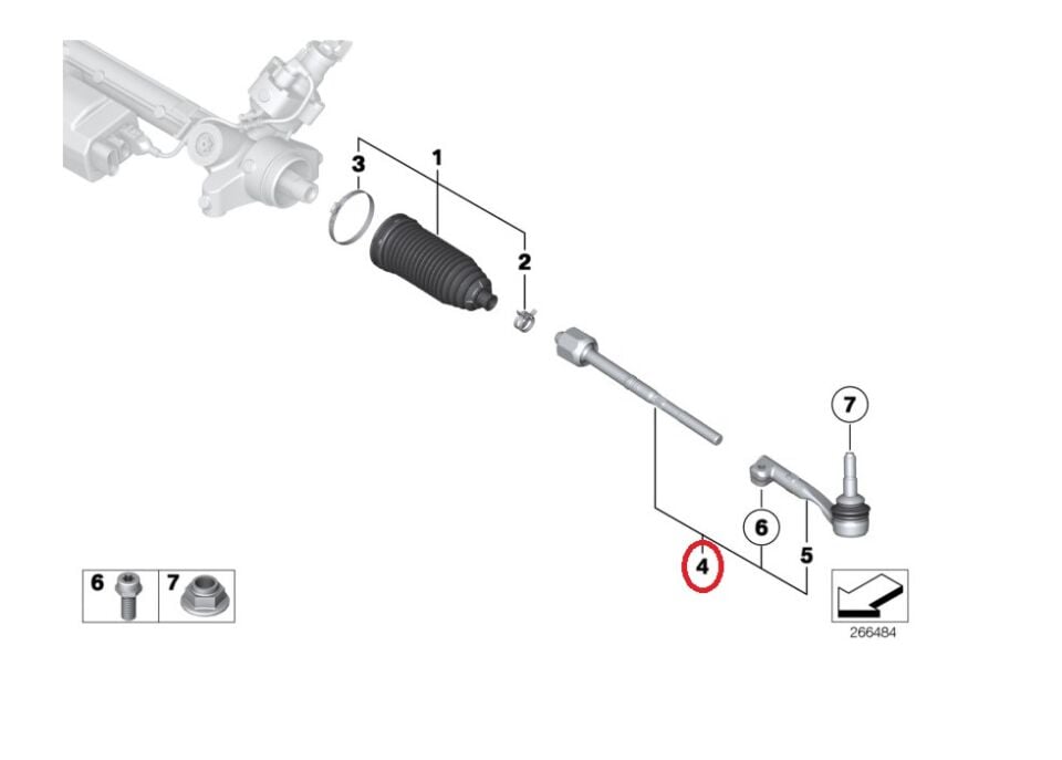 BMW 5 SERİSİ ROT KOLU - R - L - G30 YAN SANAYİ