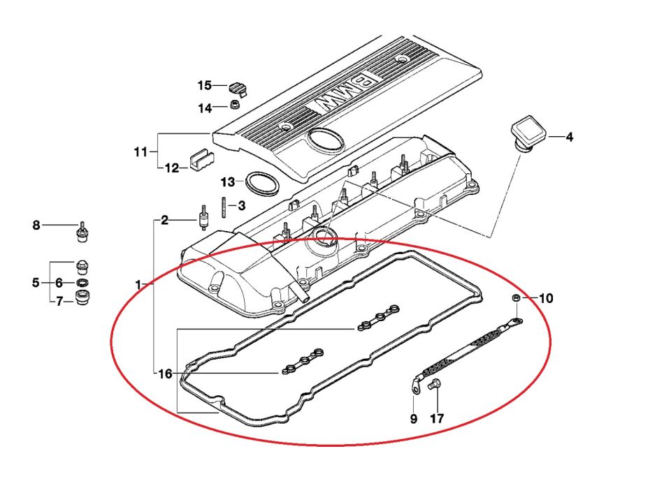 BMW 3-5 SERİSİ ÜST KAPAK CONTASI SET E46.E39.M54 REINZ