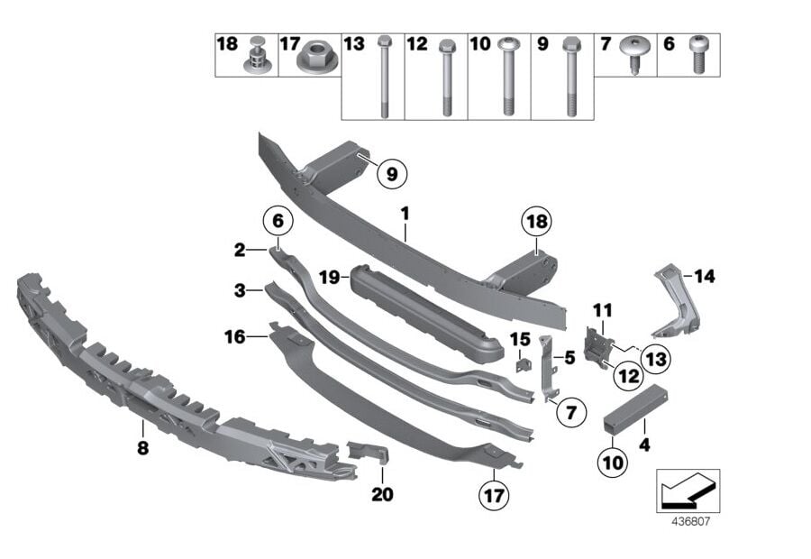 BMW 5 SERİSİ TAMPON PLAKASI - R L - F10 YAN SANAYİ