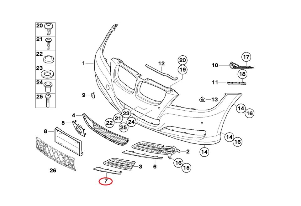 BMW 3 SERİSİ ÖN TAMPON ÇITASI - R L - E90.LCI YAN SANAYİ