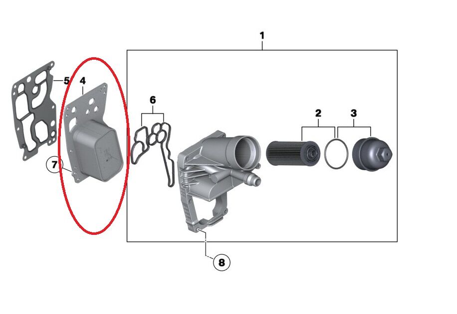 BMW 3 - 5 SERİSİ MOTOR YAĞ SOĞUTUCU F10.F20.F30.E90.N47N YAN SANAYİ