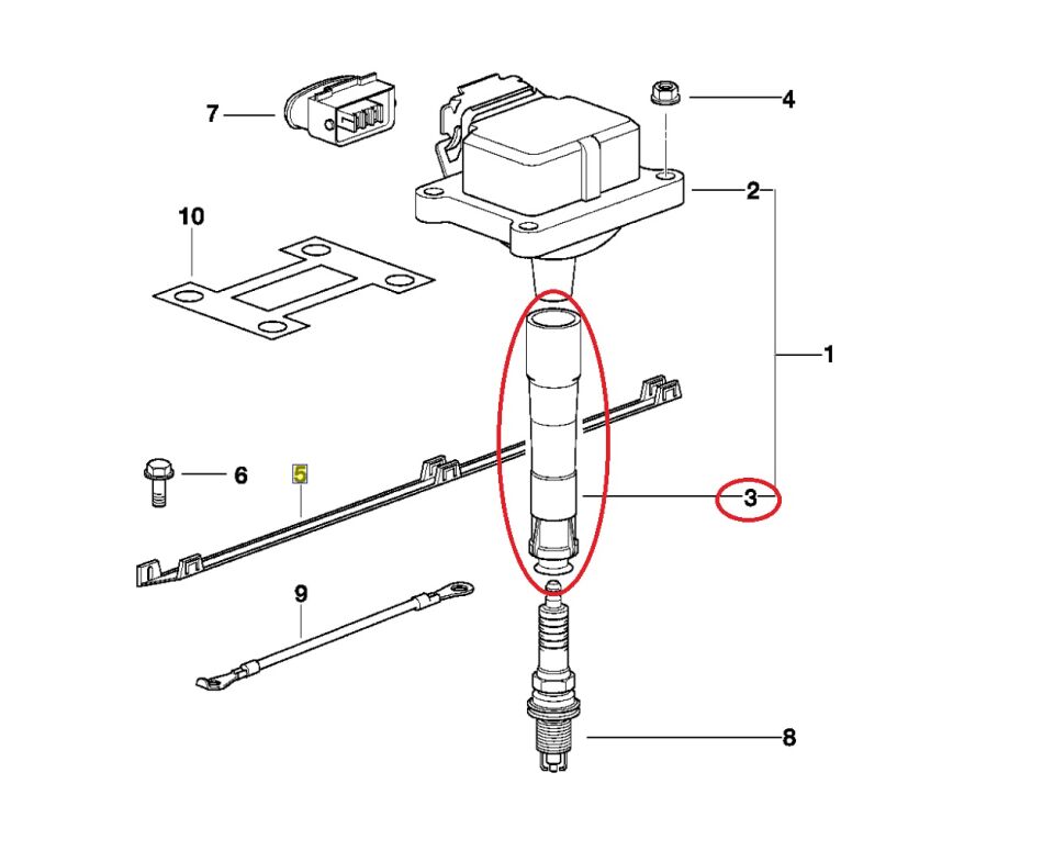 BMW 3-5 SERİSİ BUJİ KABLO BAŞLIĞI E34.E36.M50.M52 BREMİ