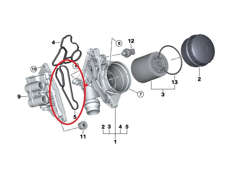 BMW 3-5 SERİSİ YAĞ FİLTRE KÜTÜK CONTASI F10.E60.E90.E87.X5 ELRİNG