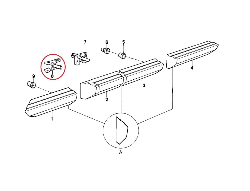 BMW 3 SERİSİ KAPI ÇITA KLİPSİ E30.M40 YAN SANAYİ