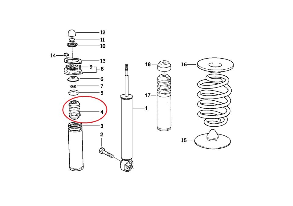 BMW 3-5 SERİSİ ARKA AMORTİSÖR TOZ SÜNGERİ E36.E34.E38.E39.E46 FEBİ