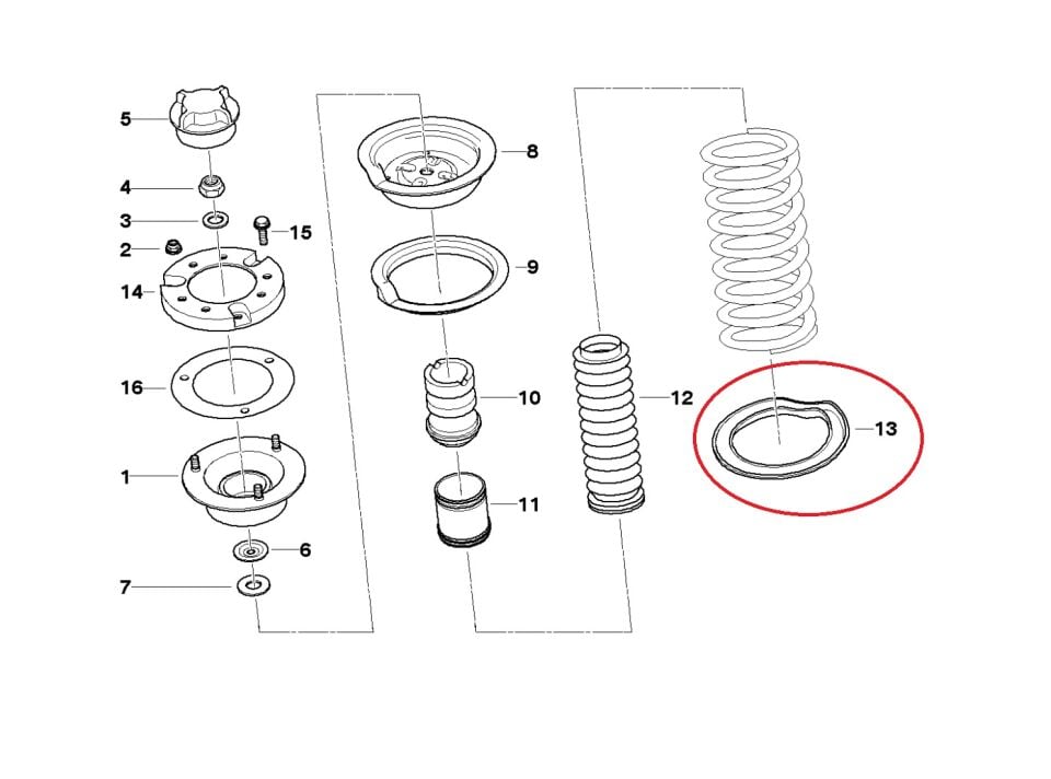 BMW 3 SERİSİ ÖN HELEZON ALT LASTİĞİ E36 ORİJİNAL