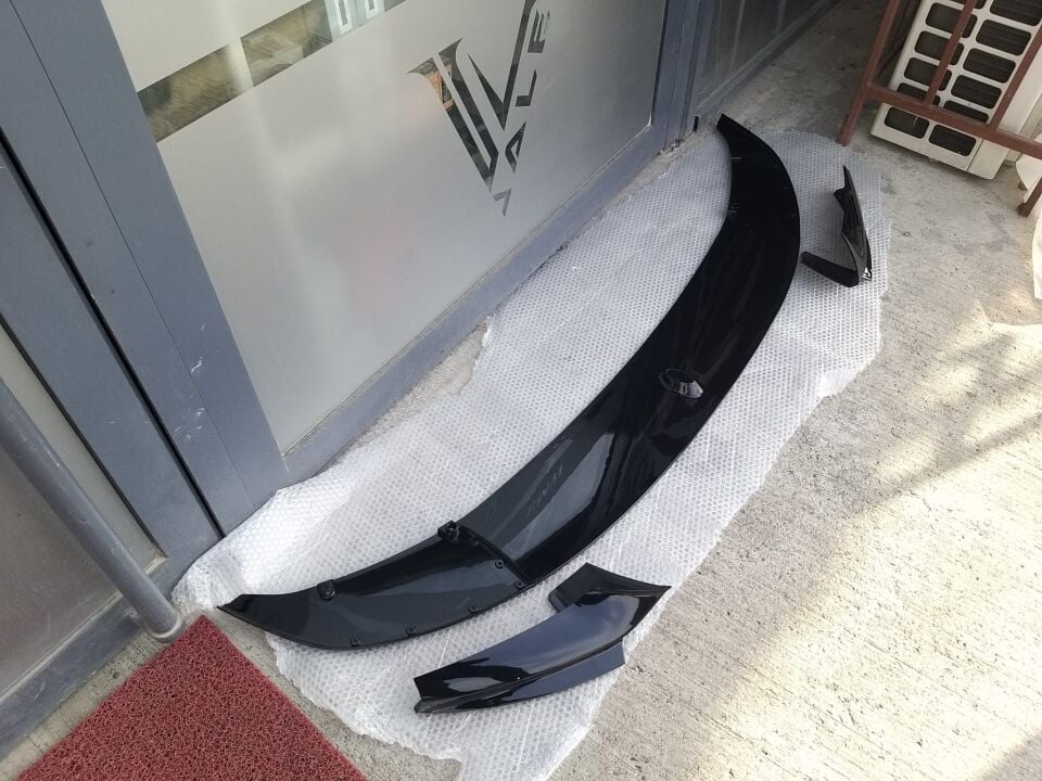 BMW 5 SERİSİ ÖN TAMPON SPOYLERİ - M - LİP - PARLAK SİYAH TEK PARÇA  - F10 YAN SANAYİ