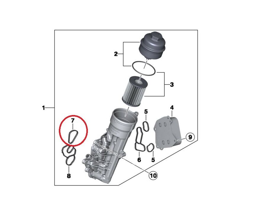BMW 1-3 SERİSİ YAĞ FİLTRE HAZNE ÜST CONTASI F20.F30 ELRİNG
