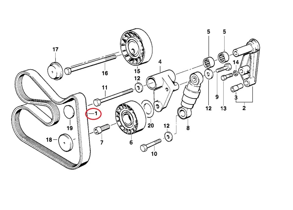 BMW 3 - 5 SERİSİ V-KAYIŞI 6PK1555 E36.E39.E34.M50.M52 BOSCH
