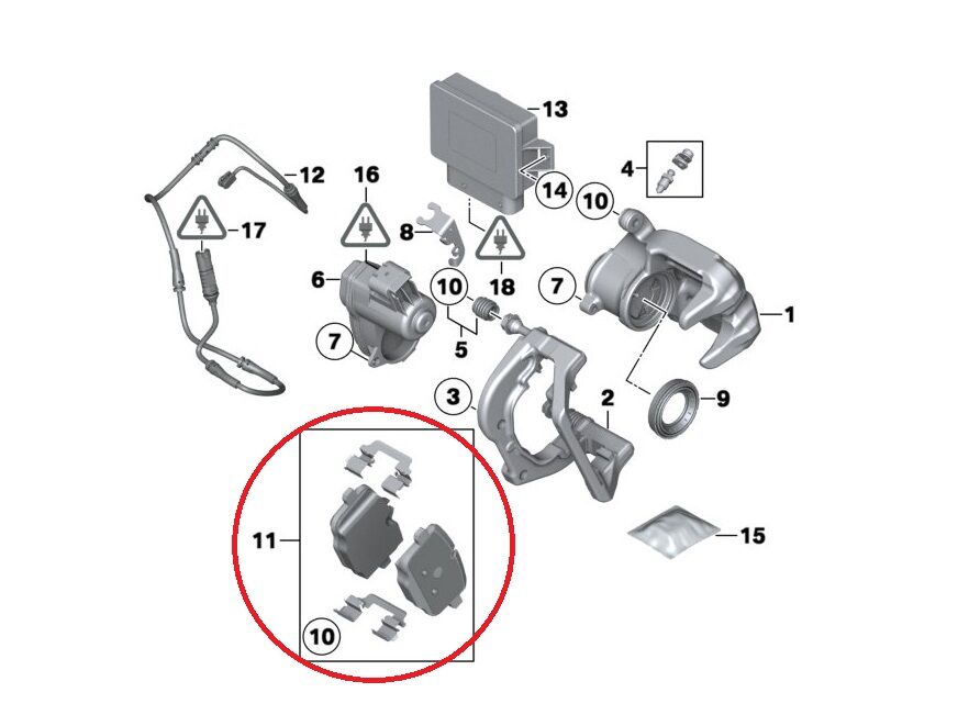 BMW X3-5 SERİSİ ARKA FREN BALATA TAKIMI F10.F25.F11.F18 BOSCH