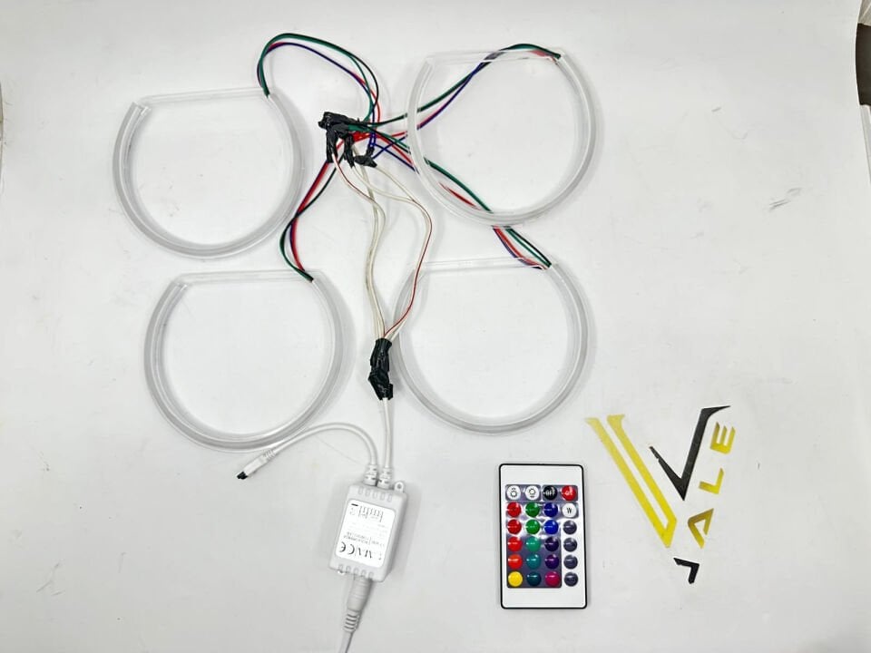 BMW 3-5 SERİSİ ANGEL SET - RENKLİ KUMANDALI - HALKA TAKIM FAR E36.E46.E39 YAN SANAYİ