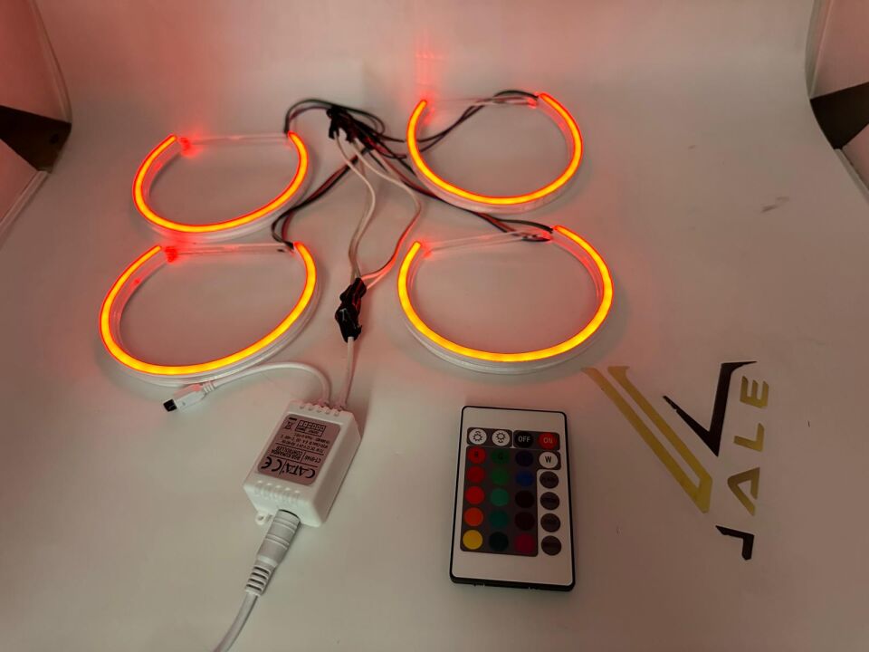 BMW 3-5 SERİSİ ANGEL SET - RENKLİ KUMANDALI - HALKA TAKIM FAR E36.E46.E39 YAN SANAYİ