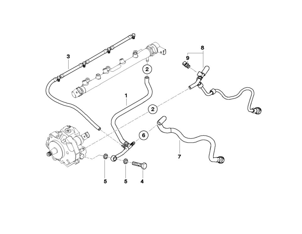 BMW 3-5 SERİSİ YAKIT BORUSU E87.E46.E90.E60.X3 YAN SANAYİ