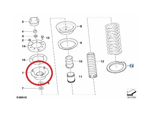 BMW 3 SERİSİ ÖN AMORTİSÖR ÜST TAKOZU E36 FEBİ