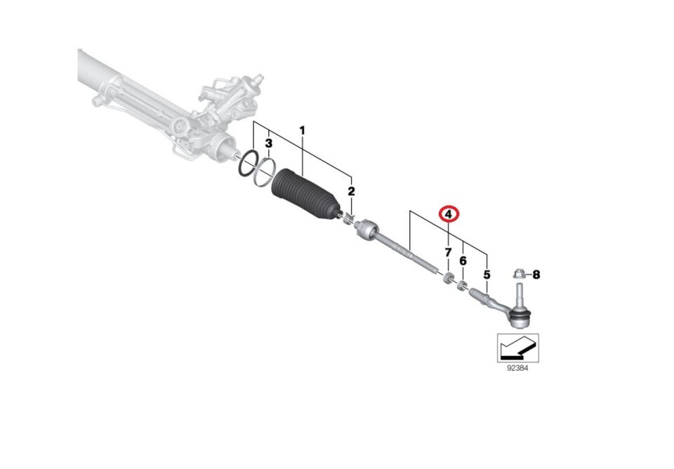 BMW 5 SERİSİ ROT KOLU E60 .E61 YAN SANAYİ 2 Lİ