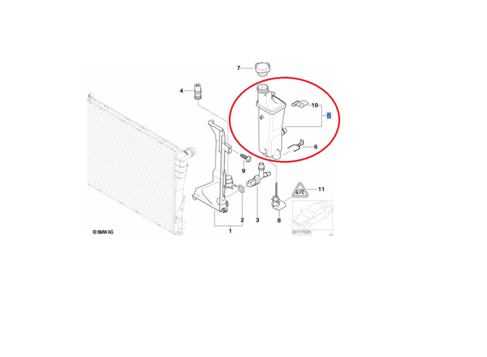 BMW 3 SERİSİ RADYATÖR SU DEPOSU E46.X5 YAN SANAYİ