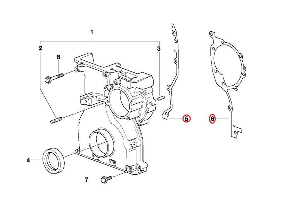 BMW 3-5 SERİSİ ÖN KAPAK CONTASI SAC CONTA - TAKIM - E46.E39.E60.M52.M54 YAN SANAYİ