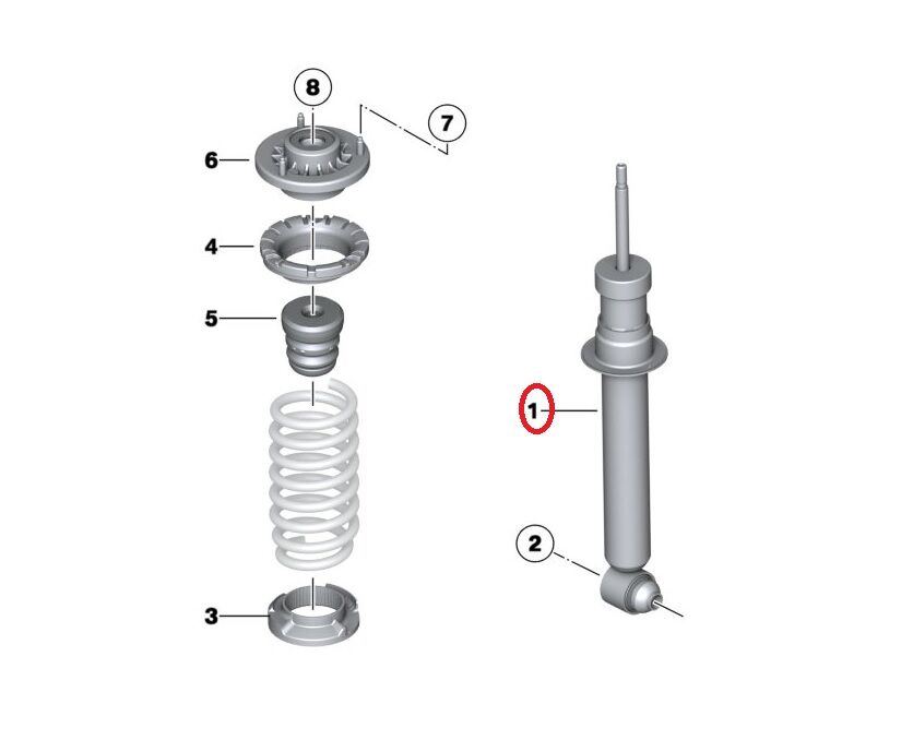 BMW 5 SERİSİ ARKA AMORTİSÖR F10 YAN SANAYİ