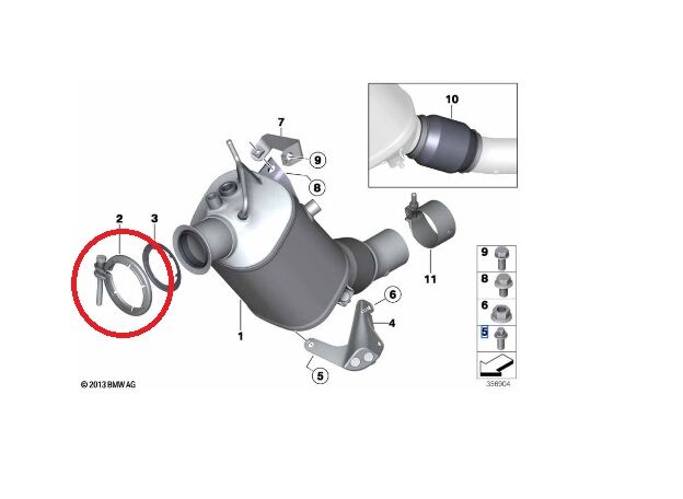 BMW 3 - 5 SERİSİ V-BANT KELEPÇE EKSOZ F20.E90.E92.E93.E60.F10 YAN SANAYİ