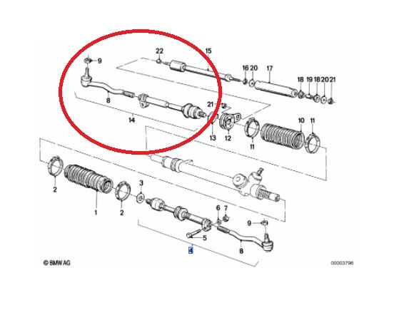 BMW 3 SERİSİ ROT KOLU SAĞ - R - E30 YAN SANAYİ