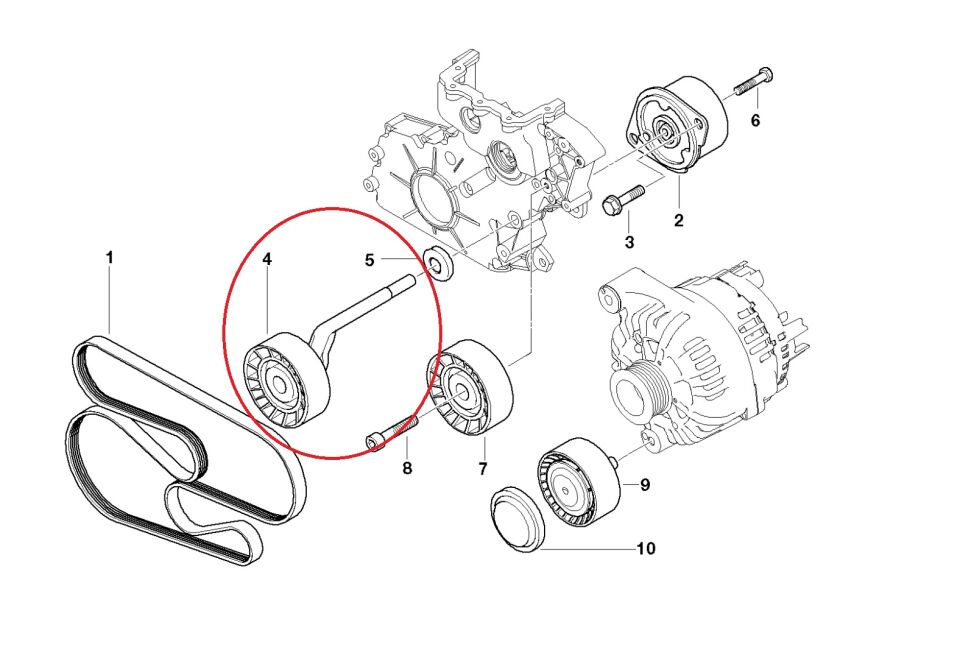 BMW 3-5 SERİSİ KAYIŞ GERGİ BİLYASI E46.E90.E60.X3 İNA