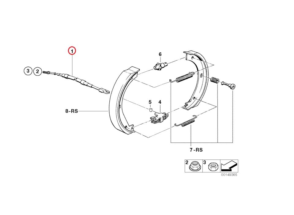 BMW 3 SERİSİ EL FREN TELİ E36.DİSK YAN SANAYİ