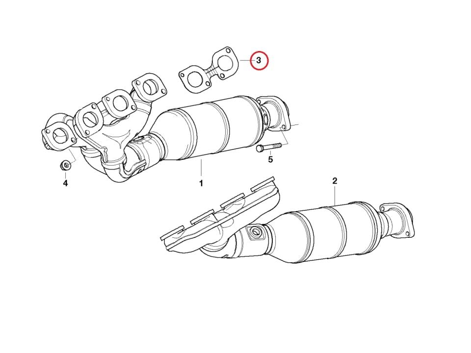 BMW 5 SERİSİ EKZOZ MANİFOLD CONTASI E60 E39 E65 ELRİNG