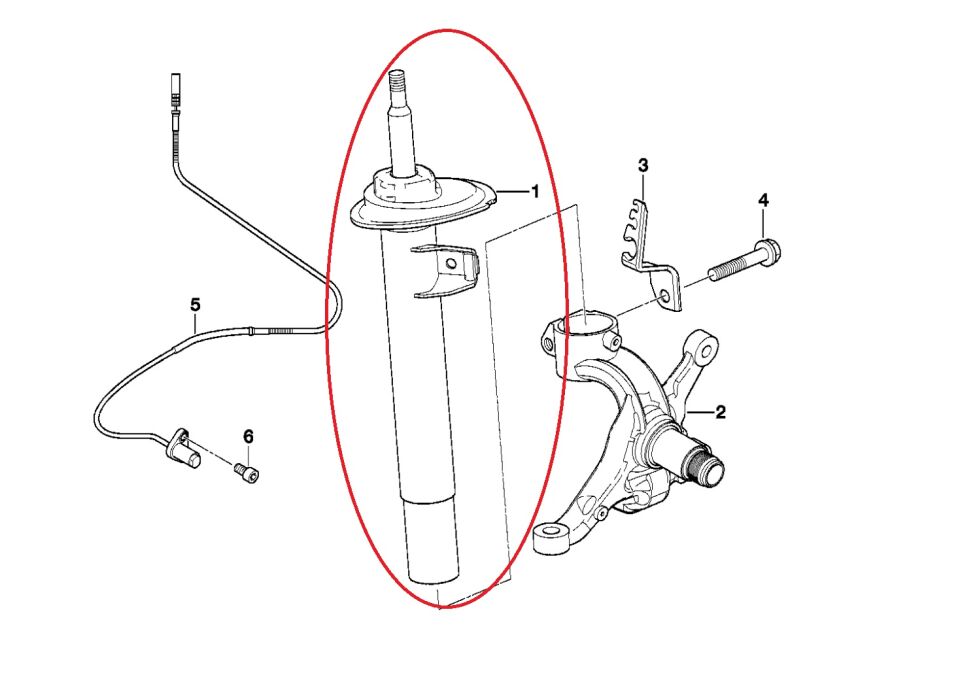 BMW 3 SERİSİ ÖN AMORTİSÖR - L - SOL E46.M52 YAN SANAYİ