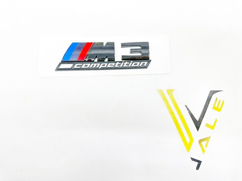 BMW 3 SERİSİ BAGAJ AMBLEM YAZI - M3 - COMPETİTİON - SİYAH F30.E46.E90.E36.G20 YAN SANAYİ