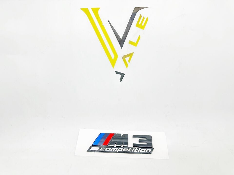 BMW 3 SERİSİ BAGAJ AMBLEM YAZI - M3 - COMPETİTİON - SİYAH F30.E46.E90.E36.G20 YAN SANAYİ