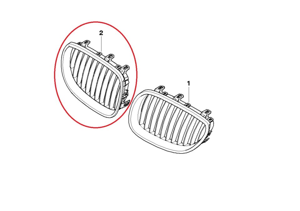 BMW 5 SERİSİ PANJUR - R - KROM - E60 YAN SANAYİ