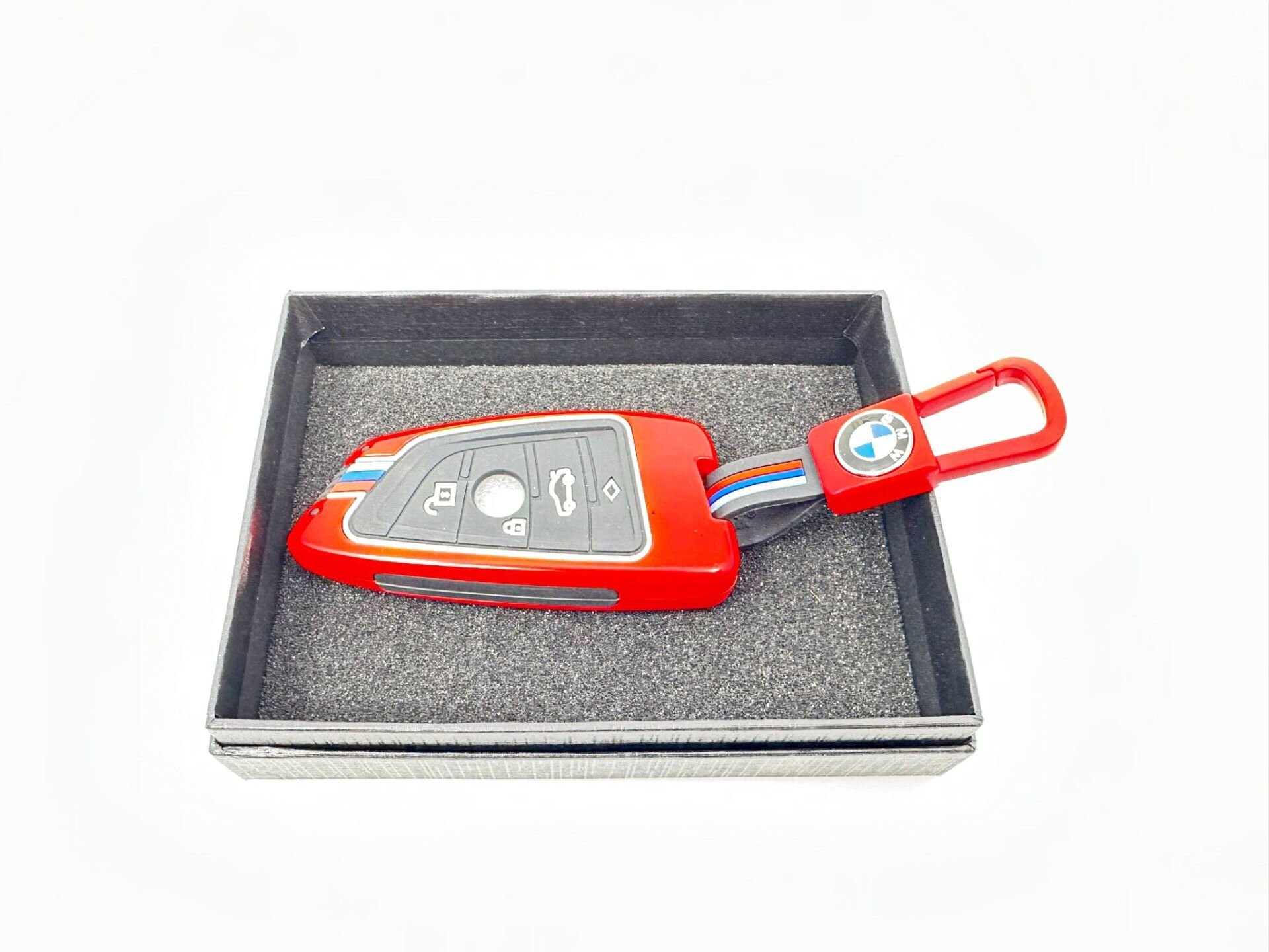 BMW 3-5 SERİSİ ANAHTARLIK KILIFI = KIRMIZI = METAL - M - G20.G30.F15 YAN SANAYİ