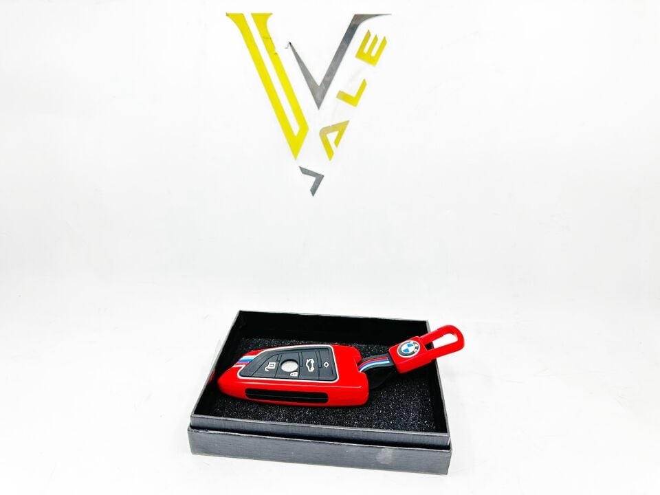 BMW 3-5 SERİSİ ANAHTARLIK KILIFI = KIRMIZI = METAL - M - G20.G30.F15 YAN SANAYİ