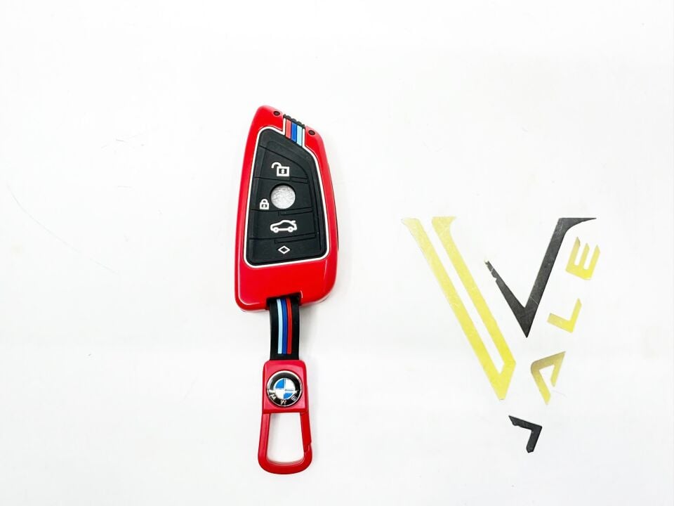 BMW 3-5 SERİSİ ANAHTARLIK KILIFI = KIRMIZI = METAL - M - G20.G30.F15 YAN SANAYİ