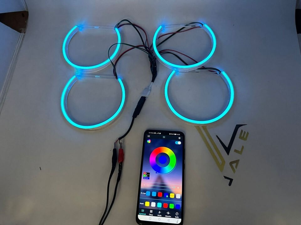 BMW 3-5 SERİSİ ANGEL SET - TELEFON KONTROL - HALKA TAKIM FAR E36.E46.E39 YAN SANAYİ