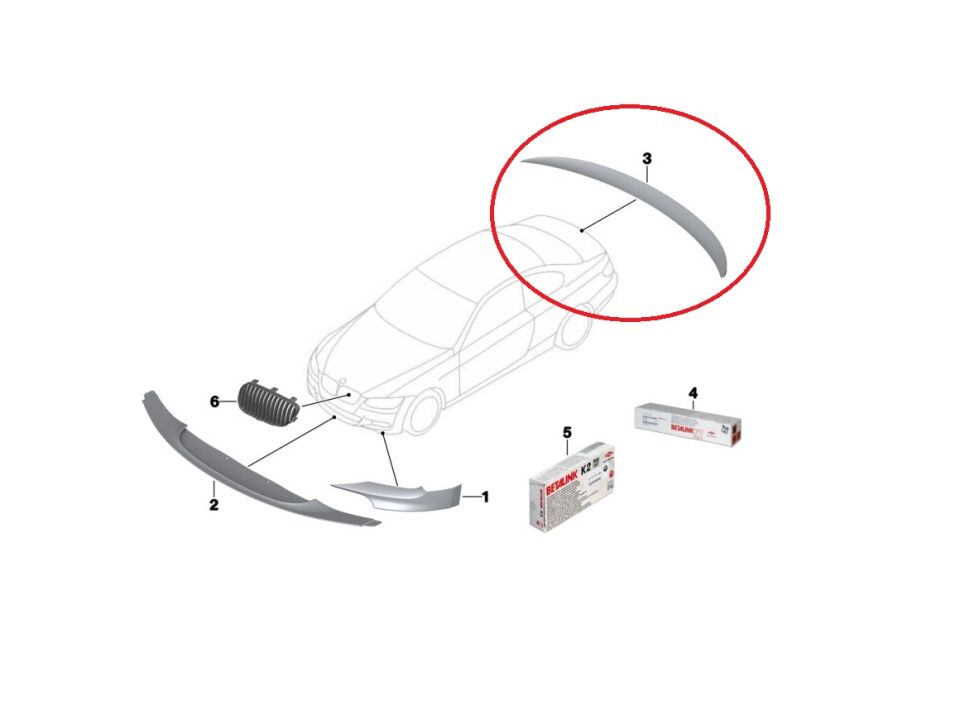 BMW 3 SERİSİ BAGAJ SPOYLERİ - İNCE TİP - E90.LCI YAN SANAYİ