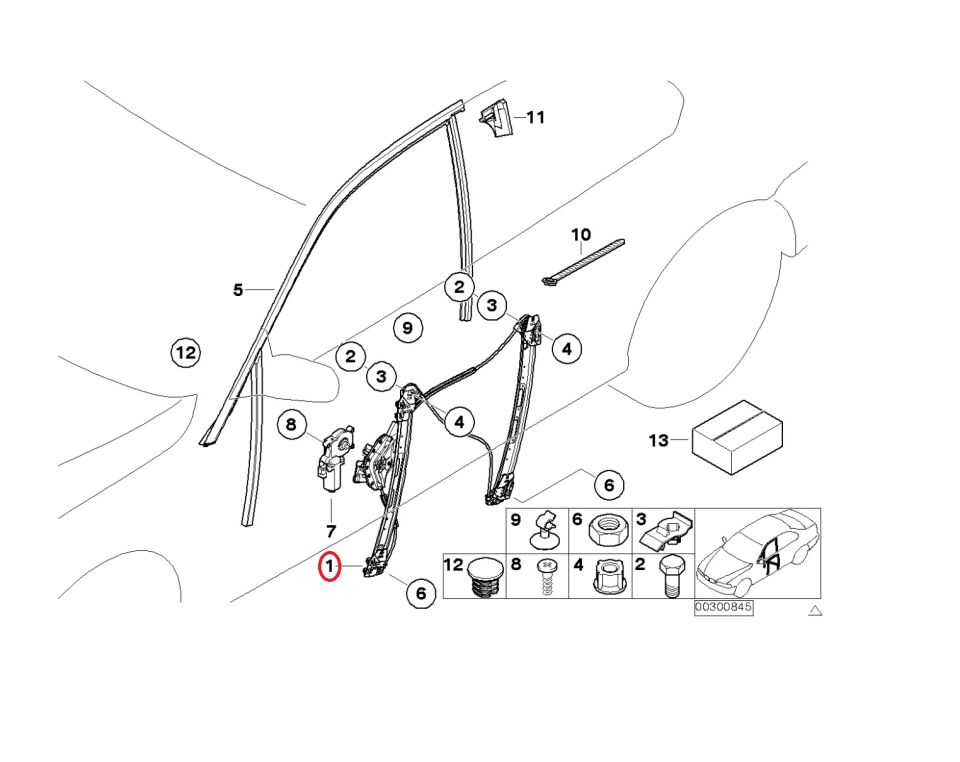 BMW 3 SERİSİ ÖN CAM MEKANİZMASI - R - MOTORSUZ E46/4 YAN SANAYİ