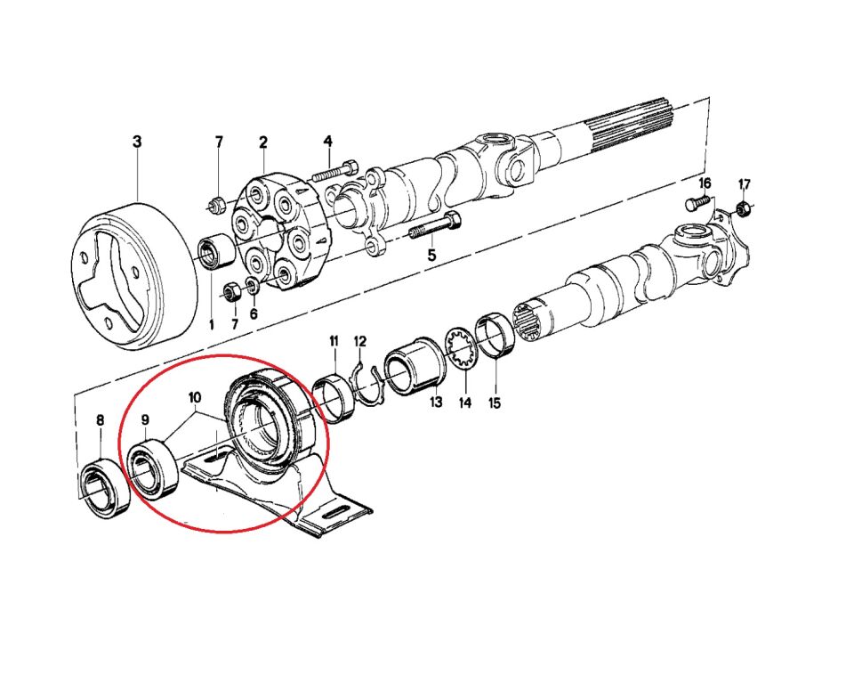 BMW 3-5 SERİSİ ŞAFT ASKISI BİLYALI E34.E30 YAN SANAYİ