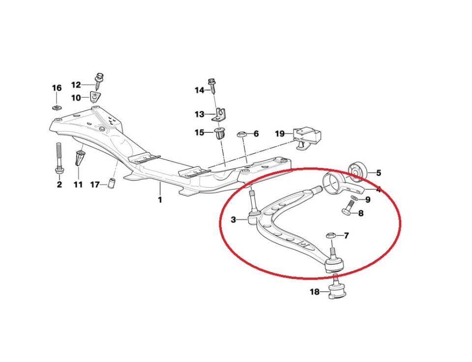 BMW 3 SERİSİ ÖN ALT SALINCAK L BURÇLU E36 YAN SANAYİ
