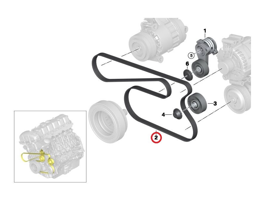 BMW 3-5 SERİSİ V-KAYIŞI 6PK1990 E90.E60.N52.N51.N53 CONTİTECH